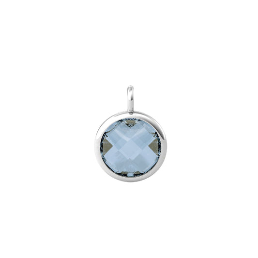 Charm Kidult By You donna acciaio a cerchio con glass azzurro