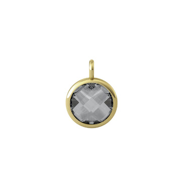 Charm Kidult By You donna acciaio dorato a cerchio con glass grigio