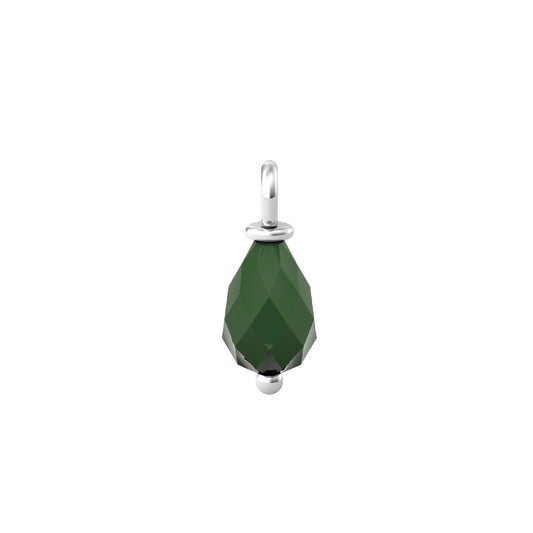 Charm Kidult By You donna acciaio a goccia con agata verde