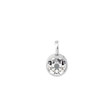 Charm Kidult By You donna acciaio con zircone bianco tondo