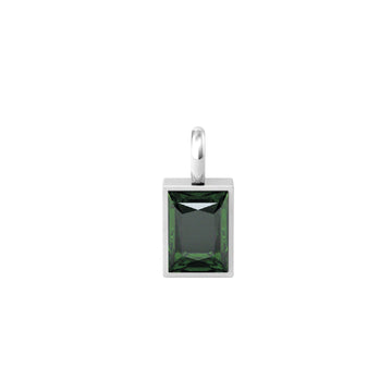 Charm Kidult By You donna acciaio con zircone verde rettangolare