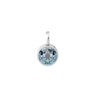 Charm Kidult By You donna acciaio con zircone azzurro tondo