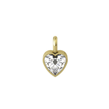 Charm Kidult By You donna acciaio dorato a cuore con zircone bianco