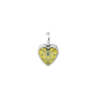 Charm Kidult By You donna acciaio a cuore con zircone giallo