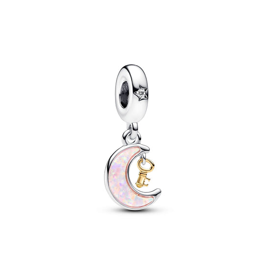 Charm Pendente Chiave della Luna argento e oro 762985C01-1