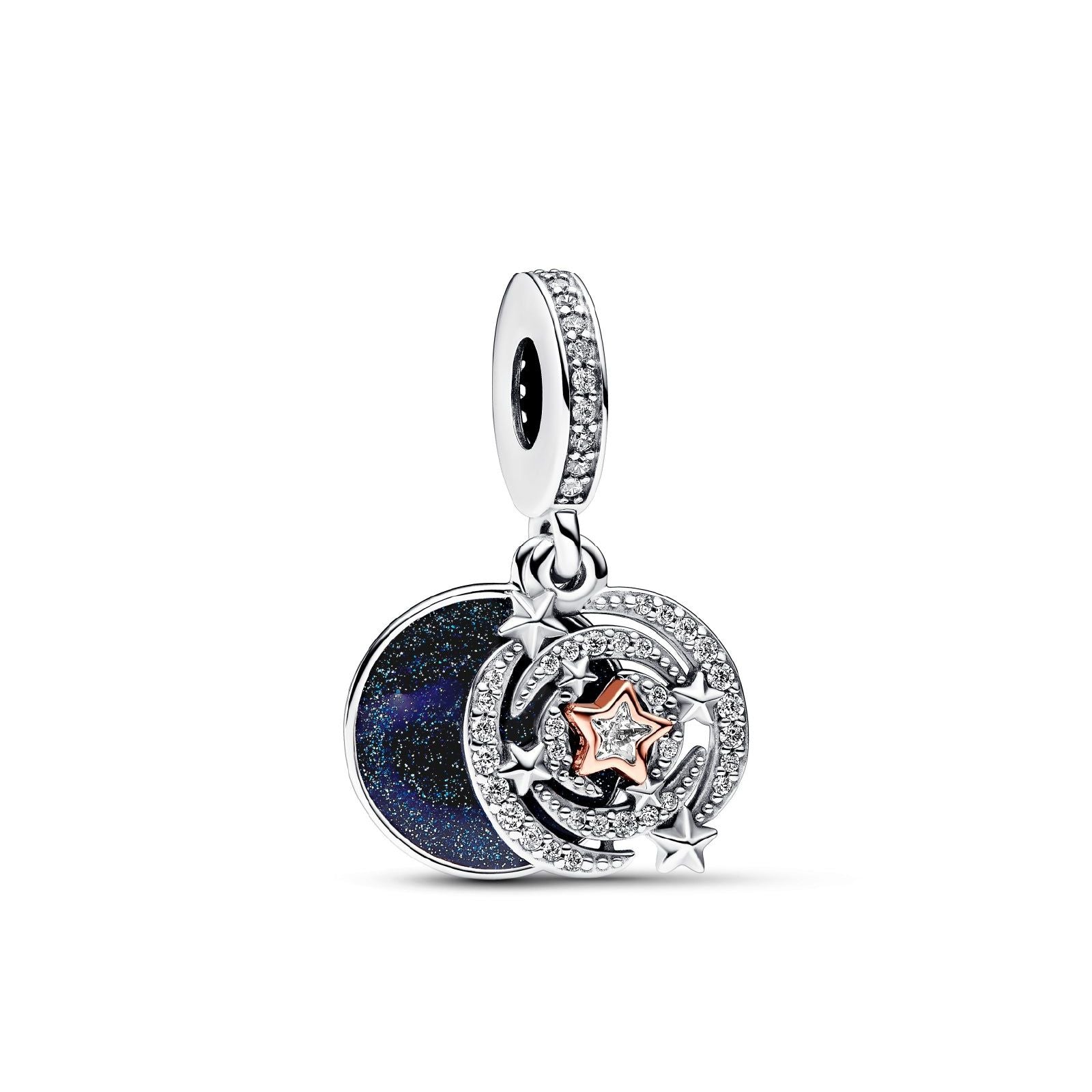 Charm Pendente Cielo con Stelle Cadenti argento e blu 782975C01-1