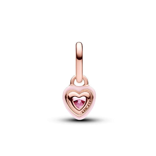 Charm Mini Pendente Pink Chakra Heart Pandora ME placcato oro rosa e rosa 783042C01-1