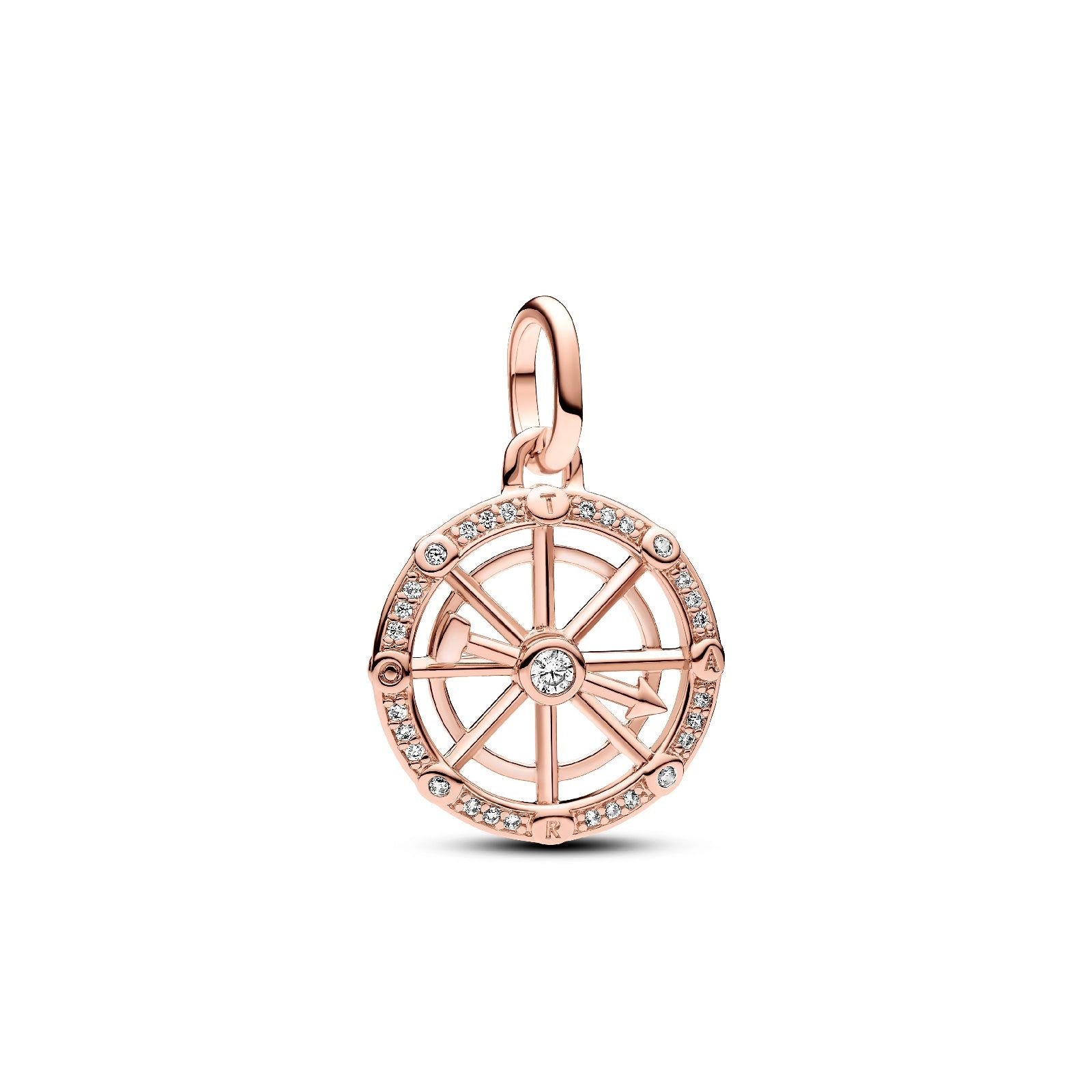 Charm Medallion Wheel of Fortune Pandora ME placcato oro rosa 783063C01-1