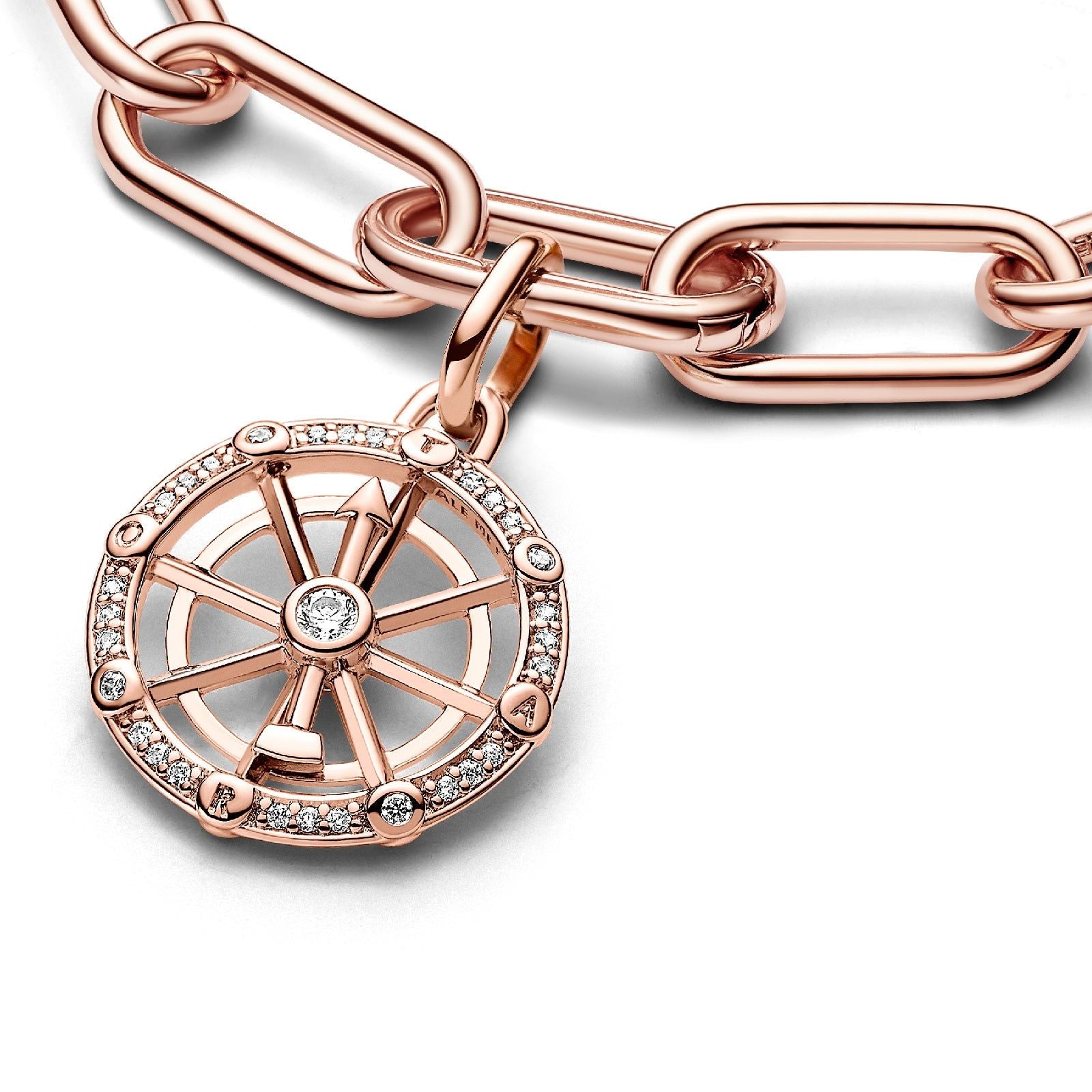 Charm Medallion Wheel of Fortune Pandora ME placcato oro rosa 783063C01-3