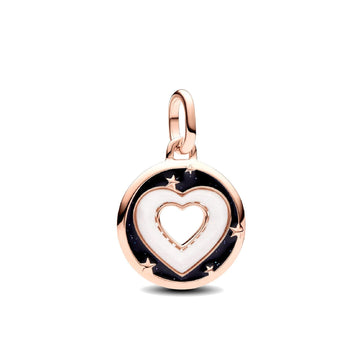 Charm Medallion Hearts Pandora ME color oro rosa con cuore in madreperla 783080C01-1