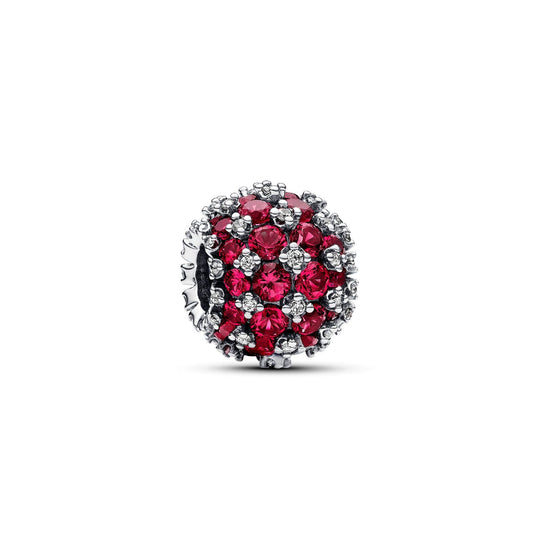 Charm Pavè Pietre Luminose Fucsia e argento 792630C03-1