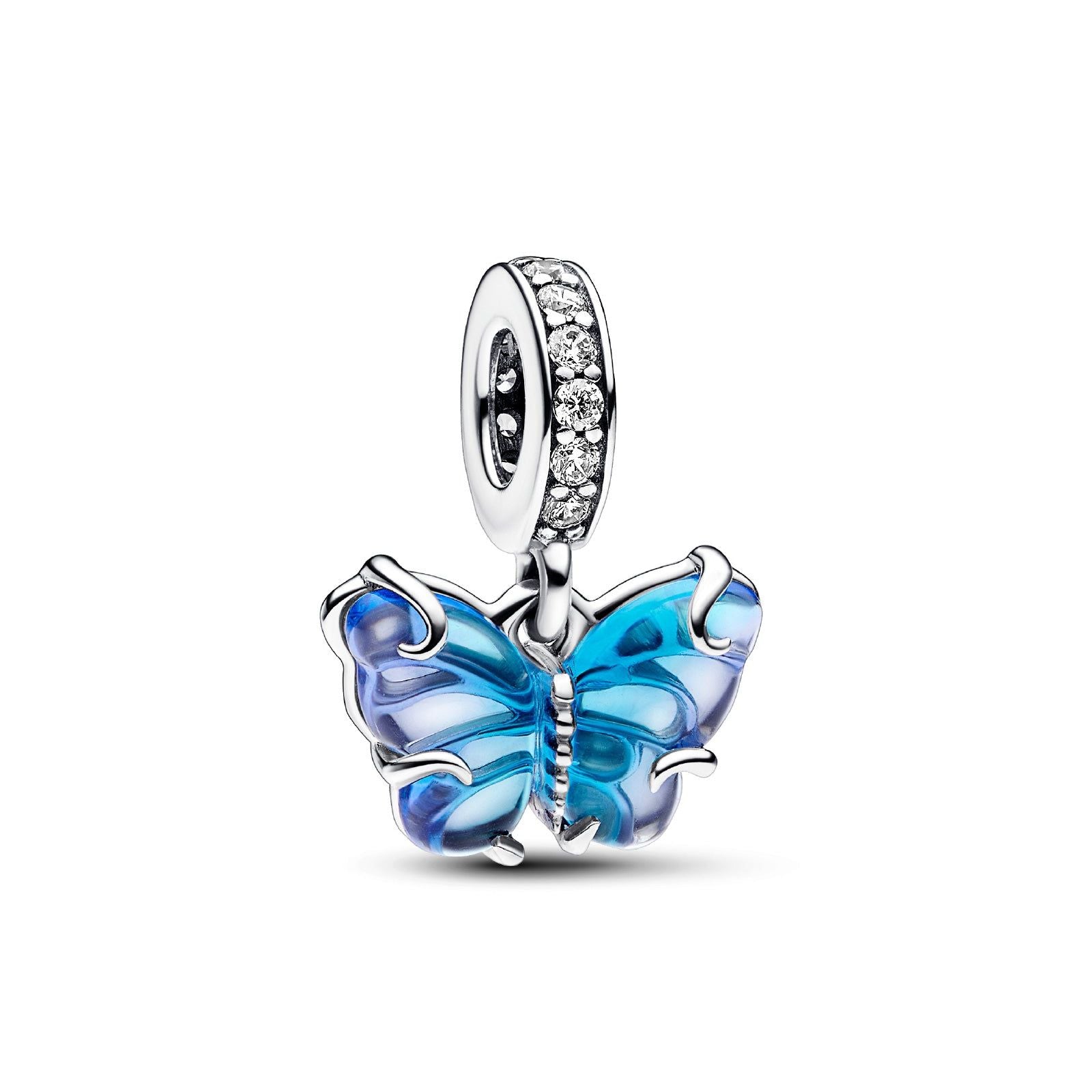 Charm Pendente Farfalla Vetro di Murano Blu 792698C01-1