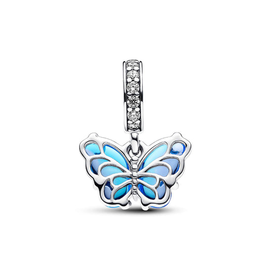 Charm Pendente Farfalla Vetro di Murano Blu 792698C01-2