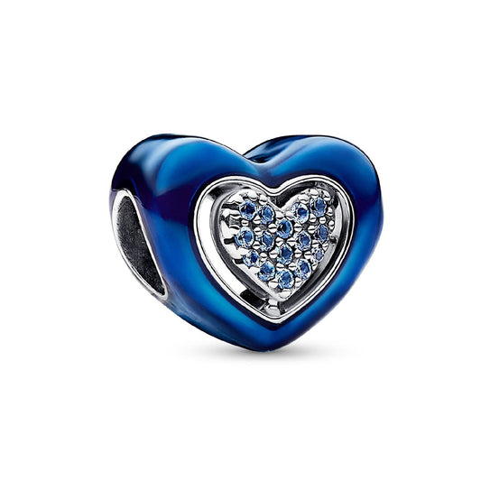 Charm Cuore Blu Girevole 792750C01-1