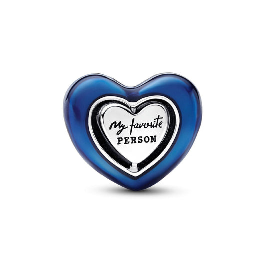 Charm Cuore Blu Girevole 792750C01-2