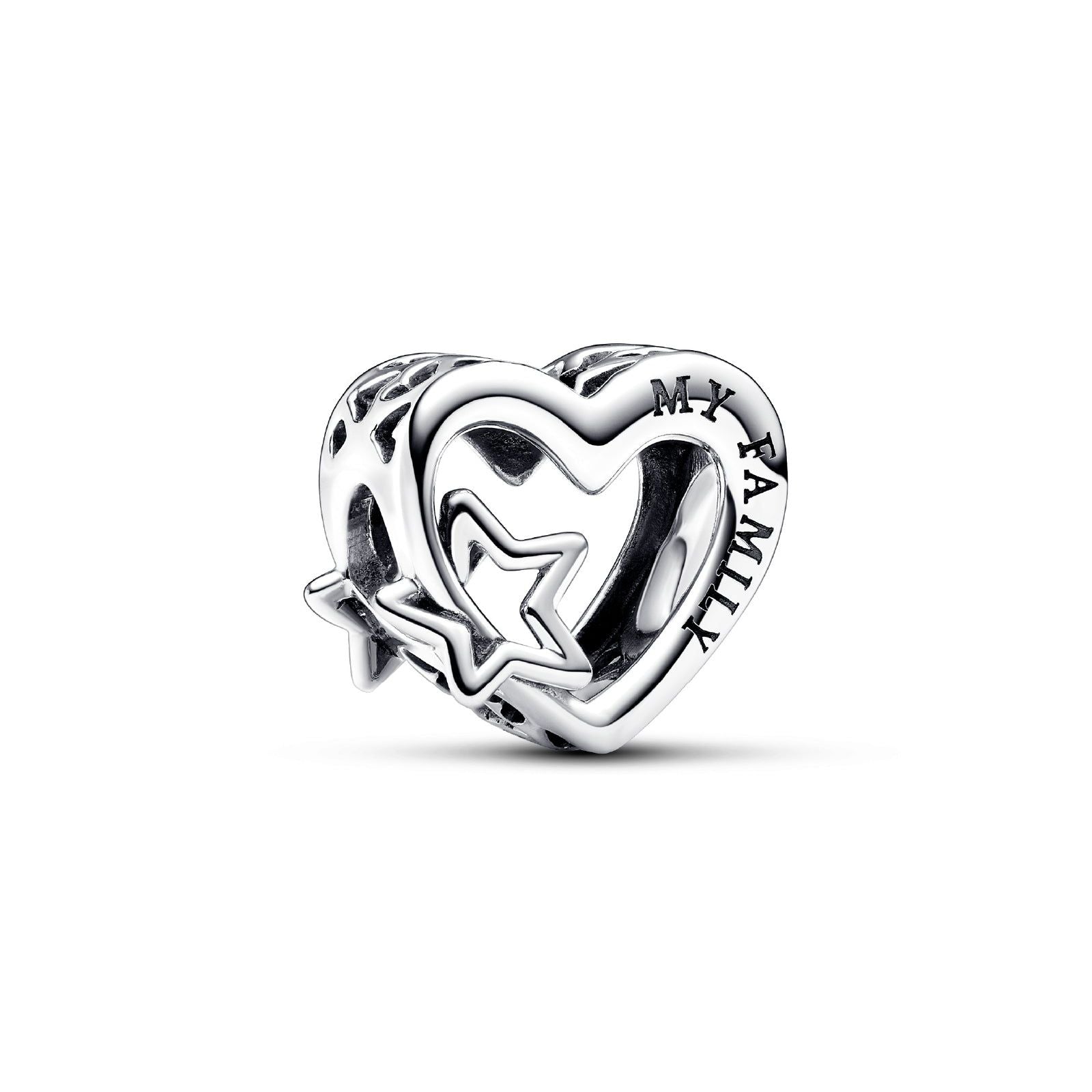 Charm Openwork Cuore con Stella color argento 792829C00-1