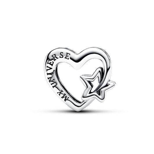 Charm Openwork Cuore con Stella color argento 792829C00-2