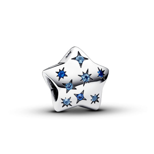 Charm Stella "Reach for the Stars" color argento e blu 792974C01-1