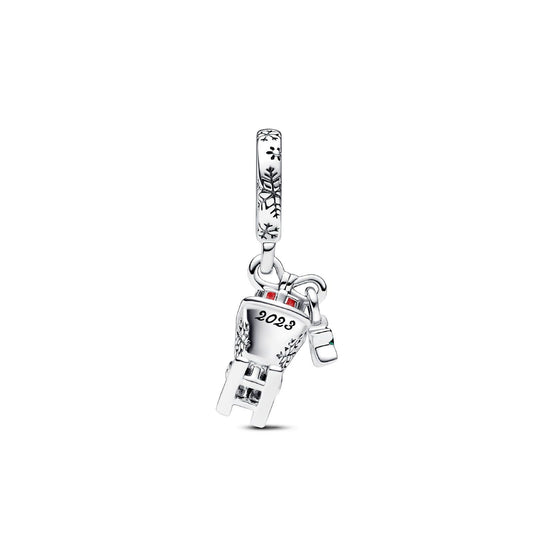 Charm Pendente Slitta di Natale 2023 color argento 792977C01-2