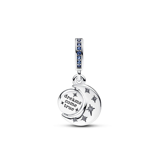 Charm Pendente Luna Girevole color argento e blu 792979C01-2