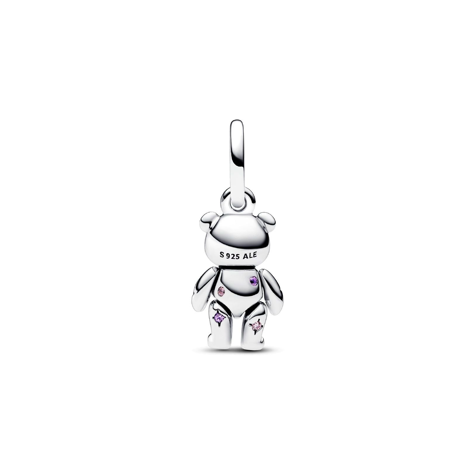 Charm Pendente Orsetto Teddy di colore argento e blu 792986C01-2