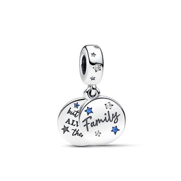 Charm Pendente Doppio Famiglia color argento e blu 792987C01-1