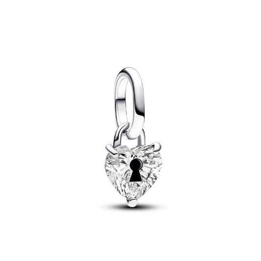 Charm Mini Pendente Keyhole Heart Pandora ME argentato 793086C01-1