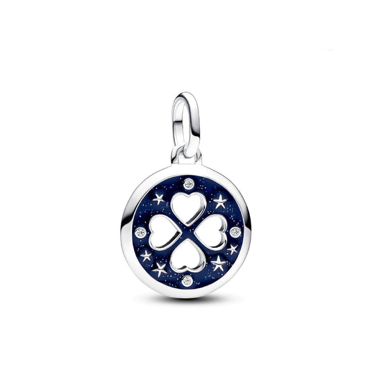 Charm Medallion Lucky Pandora ME in argento con quadrifoglio e cubic zirconia 793104C01-1