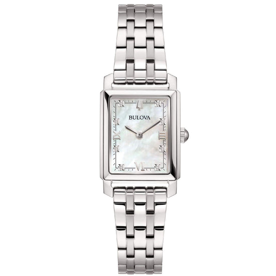 Orologio solo tempo Bulova Sutton Tank Ladies da donna 96P244-1