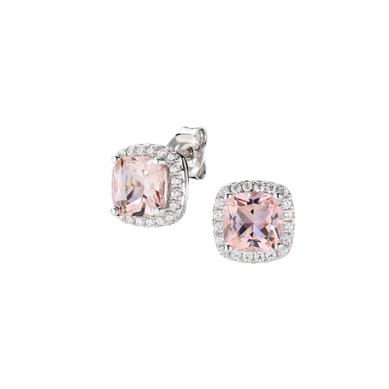 Orecchini Amen argento 925 con morganite rosa da donna A.EQUABBMOZ