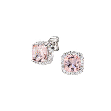 Orecchini Amen argento 925 con morganite rosa da donna A.EQUABBMOZ