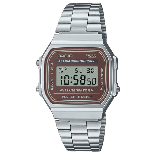 Orologio digitale unisex Casio Vintage Soft Color quadrante marrone 38x36mm A168WA-5AYES-1