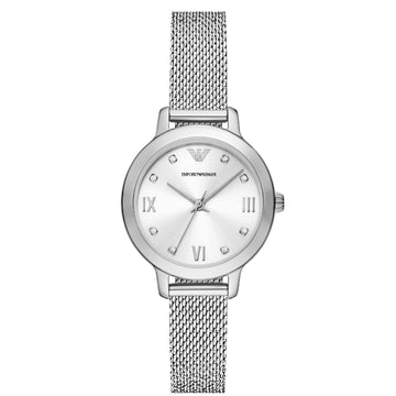 Orologio donna Emporio Armani in acciaio mesh con cristalli 32 cm