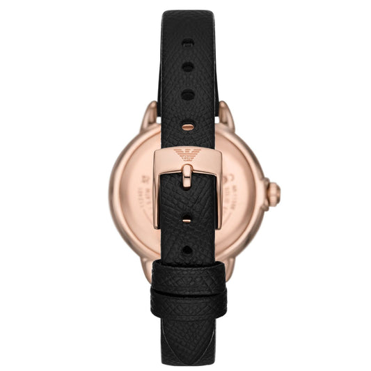 Orologio donna Emporio Armani acciaio pelle con madreperla e cristalli 32mm