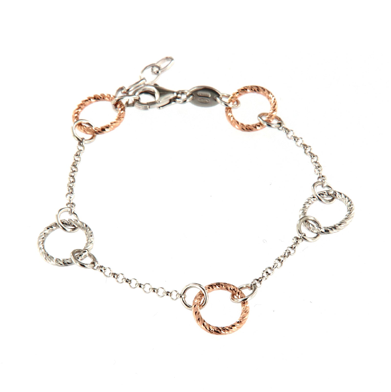 Bracciale da donna Fraboso in argento bicolor rosÃ© e rodiato B.BR03232BC