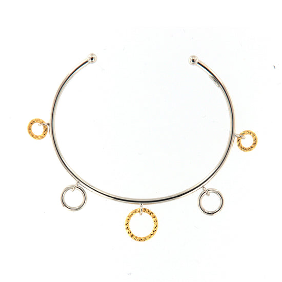 Bracciale da donna Fraboso in argento bicolor oro e rodiato B.BR03746BP