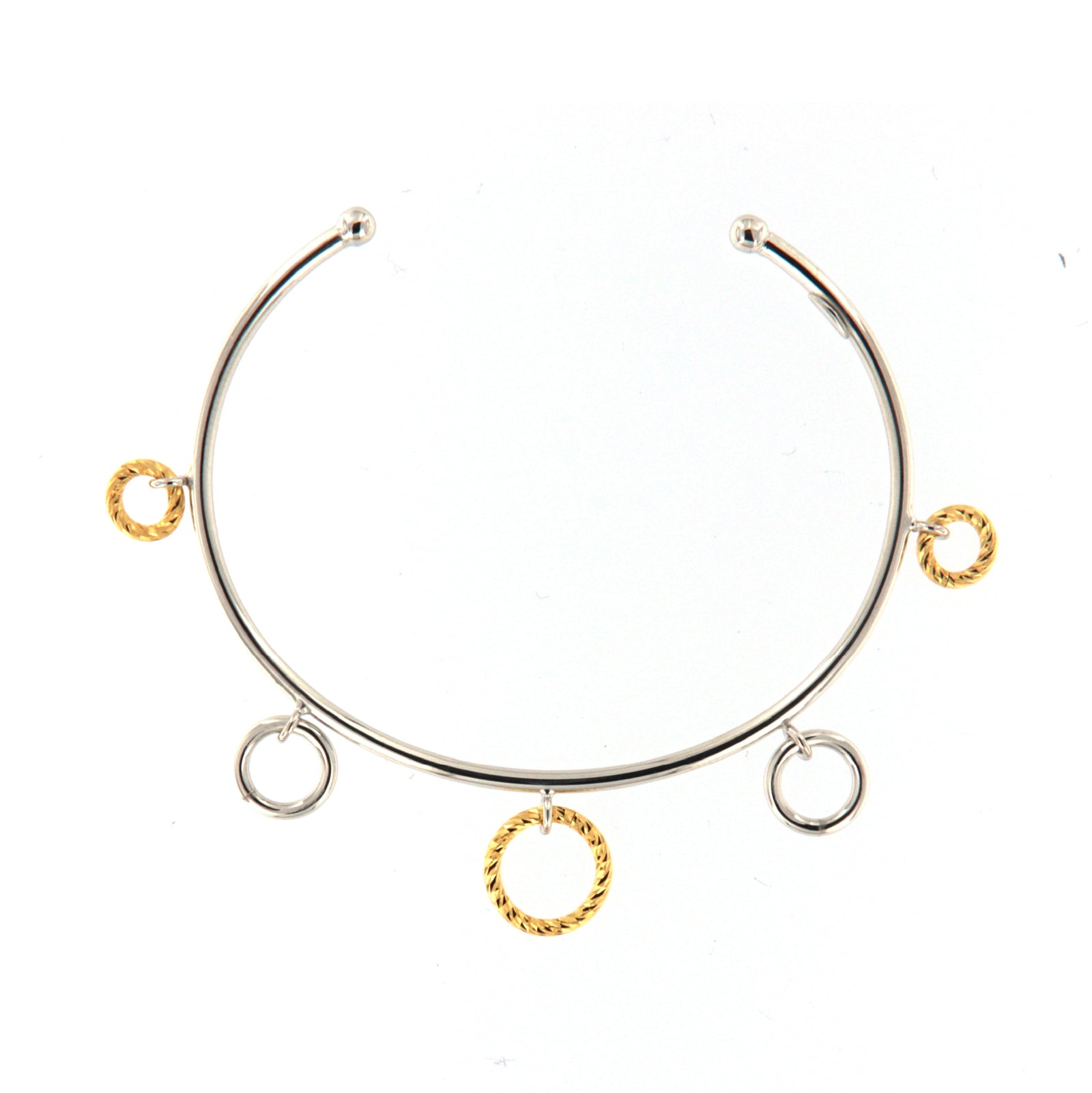 Bracciale da donna Fraboso in argento bicolor oro e rodiato B.BR03746BP