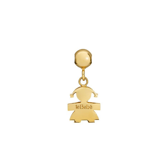 Charm leBebé in oro giallo 18kt a forma di sagoma di bambina MISURA UNICA