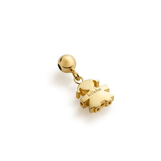 Charm leBebé in oro giallo 18kt a forma di sagoma di bambina MISURA UNICA