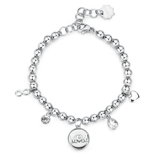 Bracciale donna Brosway Chakra in acciaio con scritta "Mom"