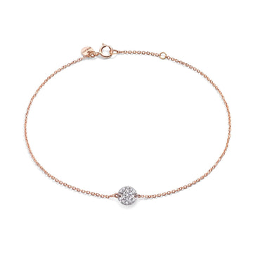 Bracciale Burato Paillettes donna oro rosa con elemento in diamanti 0,09ct