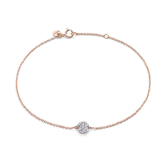 Bracciale Burato Paillettes donna oro rosa con elemento in diamanti 0,09ct