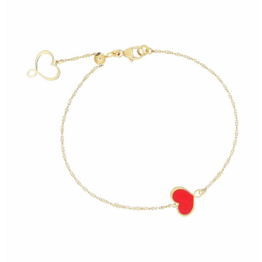 Bracciale donna Maman et Sophie Logo argento dorato cuore rosso