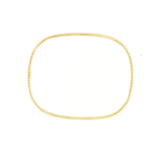 Bracciale donna rigido Fraboso Gioielli argento color oro forma quadrata