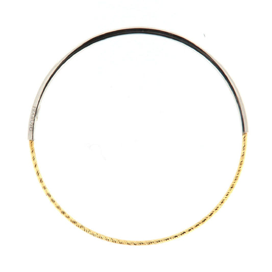 Bracciale donna rigido Fraboso Gioielli argento bicolor oro