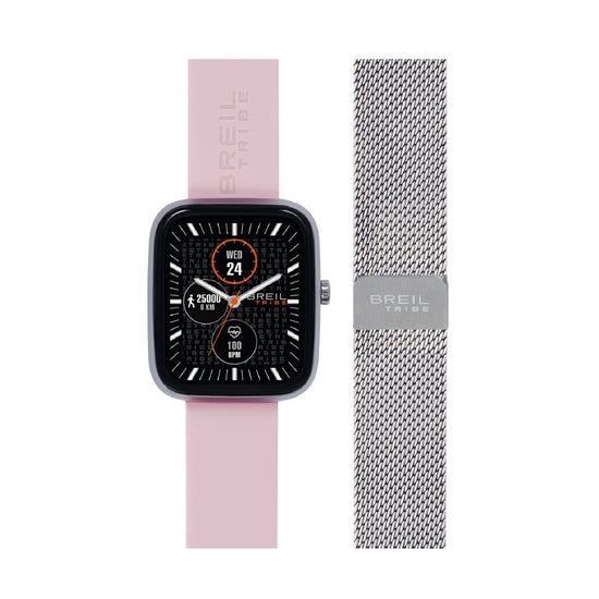 Smartwatch Breil Tribe con doppio cinturino mesh e rosa MISURA UNICA