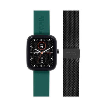 Smartwatch Breil Tribe cinturino verde e acciaio nero MISURA UNICA