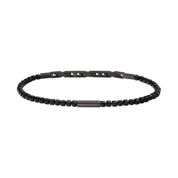 Bracciale Breil in acciaio graffite con pietre spinello nero BT.TJ3645