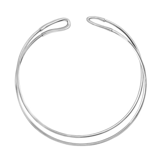 Collana girocollo rigida Breil in acciaio con doppio filo BT.TJ3673