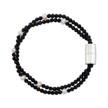 Bracciale Breil Magnetica doppio filo con cristalli e perle BT.TJ3688